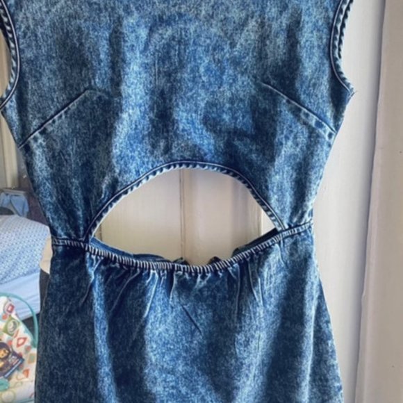 jean dress open middle - Picture 1 of 2